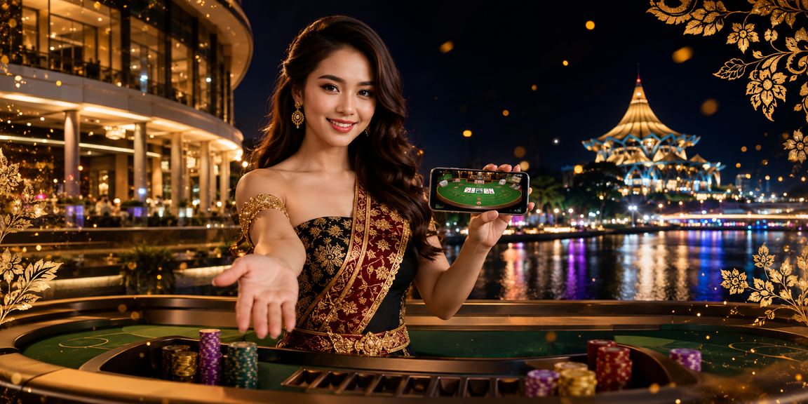 Pemain Kuching menikmati permainan kasino dalam persekitaran santai dengan pilihan baccarat digital